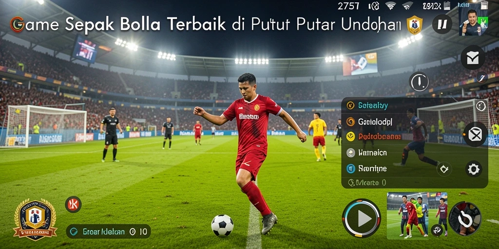 Tampilan menarik dari gameplay Sepak Bola 2757 dengan kontrol yang intuitif.