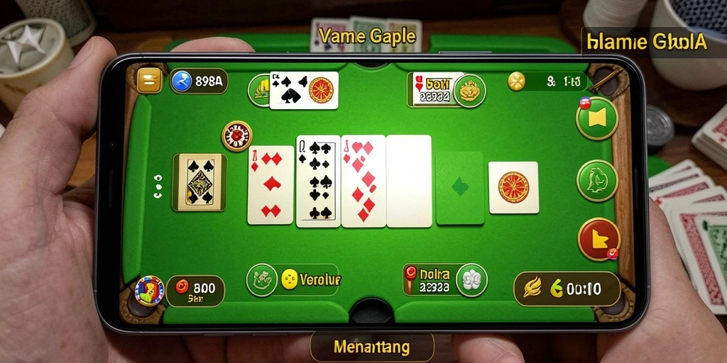 Tampilan gameplay Gaple yang seru dan menantang di 898A.