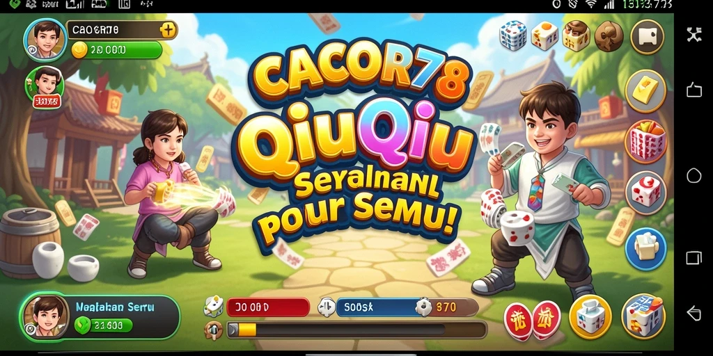 Tangkapan layar utama <strong>CACOR78</strong> menampilkan aksi seru permainan QiuQiu.