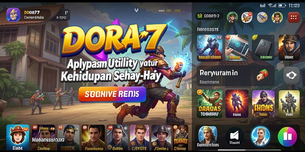Tampilan antarmuka DORA77 dengan berbagai fitur Utility.