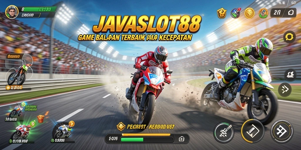 Tampilan menarik dari gameplay balap di JAVASLOT88