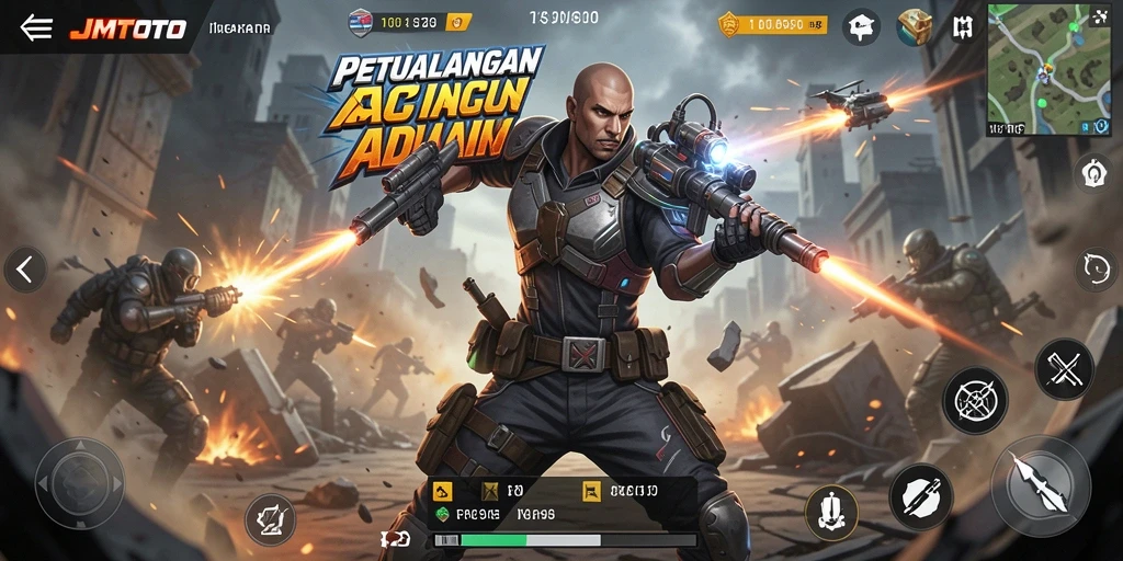 Tampilan gameplay JMTOTO yang seru dengan aksi cepat dan tantangan mendebarkan.