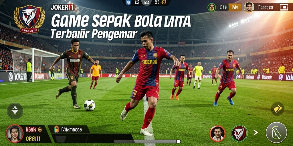 Tampilan gameplay JOKER11 dengan aksi sepak bola intens.
