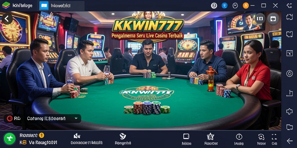 Tampilan gameplay Live Casino yang mendebarkan dari KKWIN777.