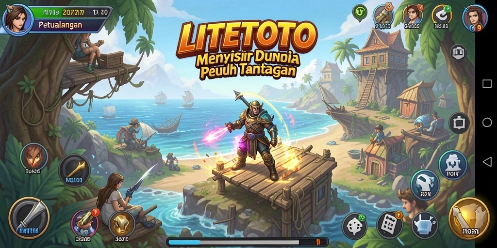 Tangkapan layar LITETOTO menampilkan aksi dan eksplorasi seru.