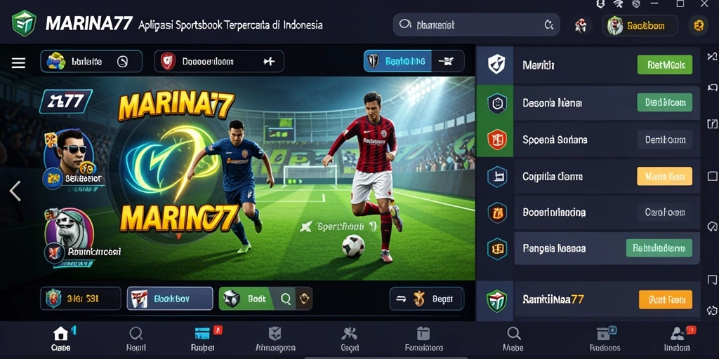 Tampilan antarmuka pengguna dari MARINA77 yang menarik dan informatif.