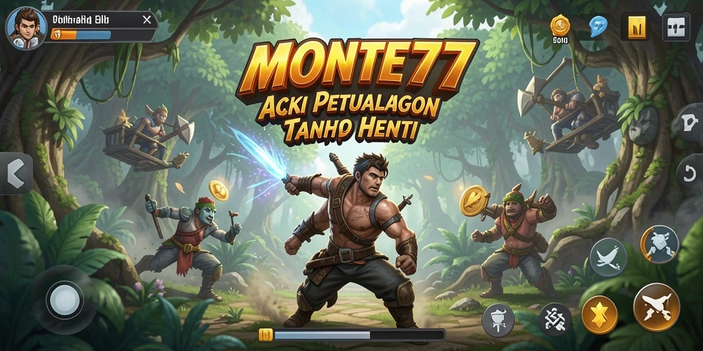 Gameplay aksi seru dengan grafis menakjubkan di MONTE77.