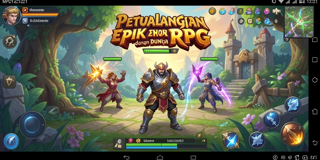 Tangkapan layar MPO1221 menampilkan pertarungan epik dan karakter menarik.