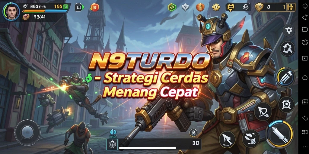 Tampilan gameplay strategis N9TURBO yang mendebarkan.