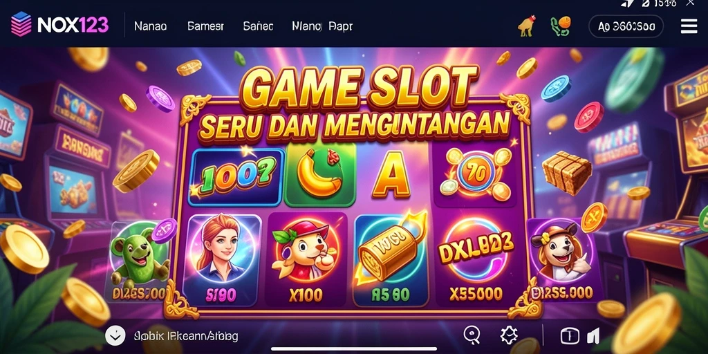 Gameplay seru dengan desain slot yang menarik dan penuh warna.