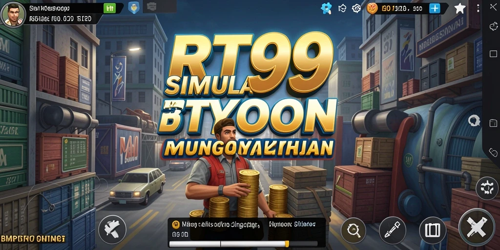 Screenshot gameplay <strong>RT99</strong> yang menampilkan tantangan bisnis yang mendebarkan.