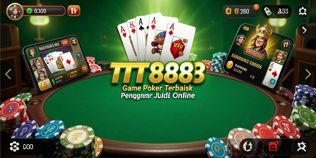 Screenshot utama TTT888 menampilkan momen seru saat bermain Poker.